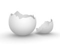 Broken empty eggshell Royalty Free Stock Photo