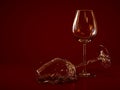 Broken Empty Wine Glass