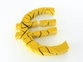Broken euro Royalty Free Stock Photo