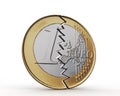 Broken euro Royalty Free Stock Photo