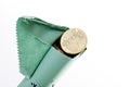 Broken Euro coin roll Royalty Free Stock Photo