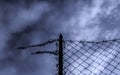 Fence darkness oppression Royalty Free Stock Photo