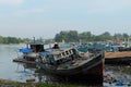 Broken Fisherman Boat at Fishery Port Sungailiat