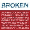 Broken font