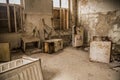 Broken fridges at abandoned hospital and sanatorium Beelitz HeilstÃÂ¤tten near Berlin