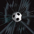 Broken Glass 2 Soccer Ball Royalty Free Stock Photo
