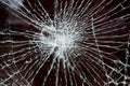 Broken glass window or pane Royalty Free Stock Photo