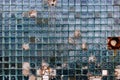 Broken glass block window background Royalty Free Stock Photo