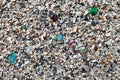 Broken glass bottle with sand. Royalty Free Stock Photo