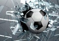 Broken glass 3D Soccer Ball