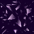 Broken glass on the dark purple background Royalty Free Stock Photo