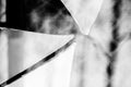Broken Glass Grayscale Royalty Free Stock Photo
