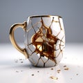 Unique 3d Goldplated Coffee Mug With Realistic Details