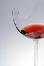 The broken glass with red wine. Royalty Free Stock Photo