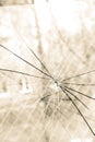 Broken Glass Sepia Royalty Free Stock Photo