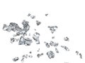 Broken glass shards and pieces flying in the air Royalty Free Stock Photo