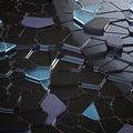 Broken glass with sharp pieces over black background Royalty Free Stock Photo