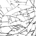 Broken glass texture. Cracked mirror pattern. Vector illustration isolated on white background