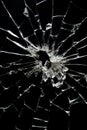 Broken glass texture. Isolated realistic cracked glass effect