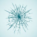 Broken glass. Vector drawing