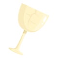 Broken glass waste icon cartoon vector. Ecology trash sort
