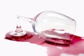 Broken glass of wine Royalty Free Stock Photo