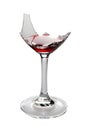 Broken glass of wine Royalty Free Stock Photo