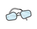 Broken glasses isolated. cracked spectacles. Vector illustration