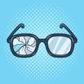 broken glasses comic book pop art raster