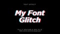 Broken Glitch Text Effect Font Type