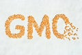 Broken GMO Corn Word Royalty Free Stock Photo