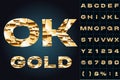 Broken golden alphabet Royalty Free Stock Photo