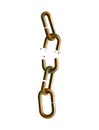 Broken Golden Chain Composition Royalty Free Stock Photo