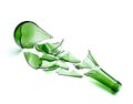 Broken green bottle