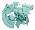 Broken green eye shadow