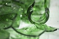 Broken green glass Royalty Free Stock Photo