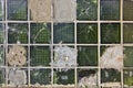 Broken green glass blocks background Royalty Free Stock Photo