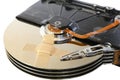 Broken hard drive with a band-aid Royalty Free Stock Photo