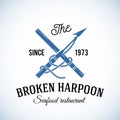 Broken Harpoon Seafood Restaurant Abstract Vector