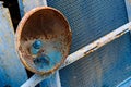 Broken head light of old rusty car Royalty Free Stock Photo