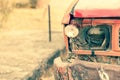 Broken head light rusty truck Royalty Free Stock Photo