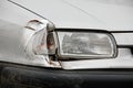 Broken headlight