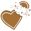 Broken heart vector Royalty Free Stock Photo