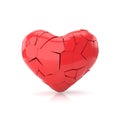 Broken heart background. 3D rendering Royalty Free Stock Photo