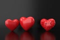 Broken heart background. 3D rendering Royalty Free Stock Photo