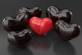 Broken heart background. 3D rendering Royalty Free Stock Photo