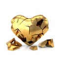 Broken heart background. 3D rendering Royalty Free Stock Photo