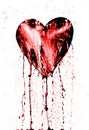 Broken heart - bleeding heart Royalty Free Stock Photo