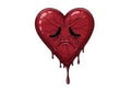 Broken heart bleeding Royalty Free Stock Photo