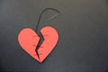 A broken heart can not be sewn or glued together Royalty Free Stock Photo